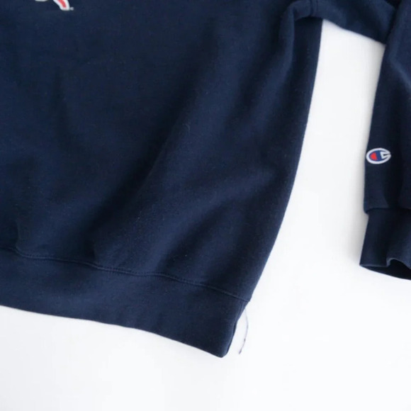 VTG Champion SMU Southern Methodist University Navy Boxy Fit Crew Neck Sweater L - Picture 7 of 11